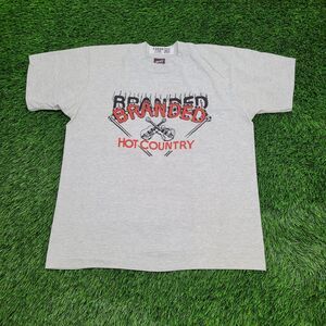 Vintage 90s Fruit-Of-The-Loom Guitar Shirt Large 21x25 Gray